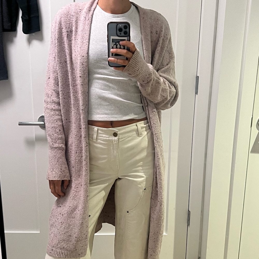 Old Navy Pink and Cream Cardigan Sweater